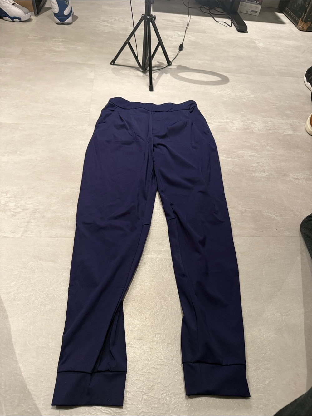 BALEAF Men’s Performance Jogger Pants Navy Stretch Athletic Travel Small